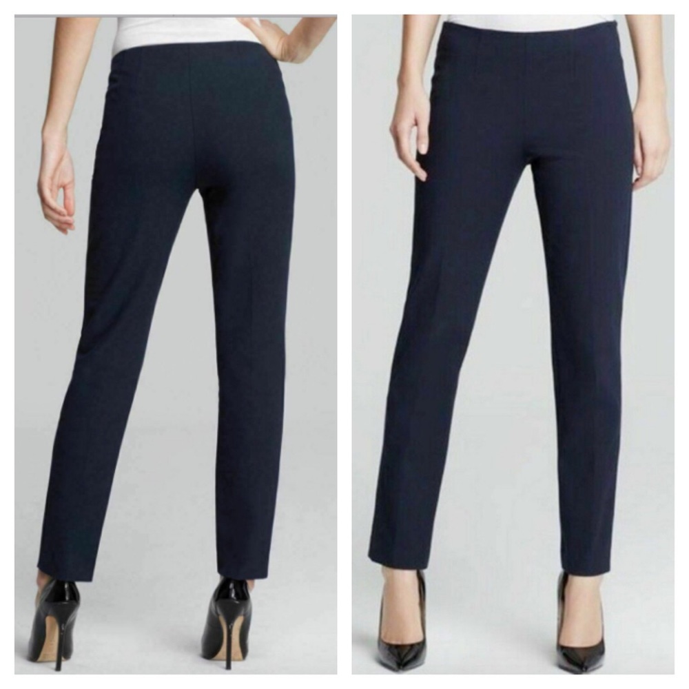 Theory Belisa virgin wool navy cropped pants sz 4 - Picture 2 of 10
